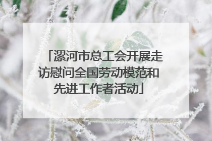 漯河市总工会开展走访慰问全国劳动模范和先进工作者活动