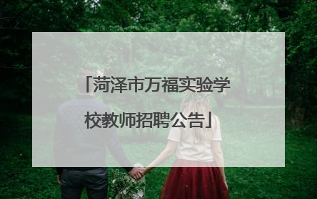 菏泽市万福实验学校教师招聘公告