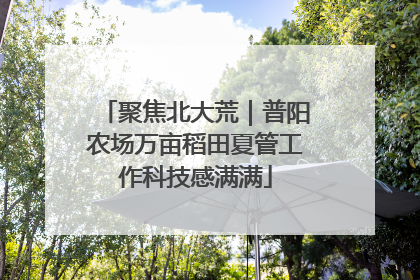 聚焦北大荒｜普阳农场万亩稻田夏管工作科技感满满
