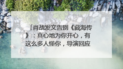肖战发文告别《藏海传》：真心地为你开心，有这么多人懂你，导演回应“是否有第二季”