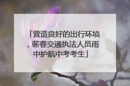 营造良好的出行环境，蕲春交通执法人员雨中护航中考考生