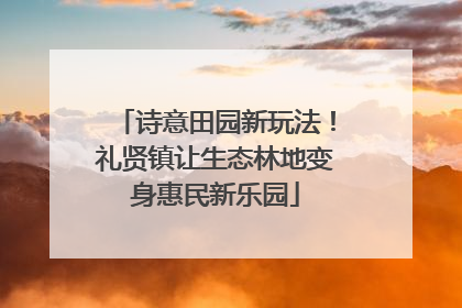 诗意田园新玩法！礼贤镇让生态林地变身惠民新乐园