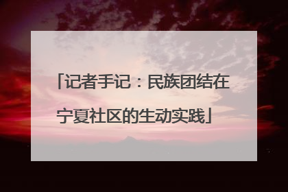 记者手记：民族团结在宁夏社区的生动实践