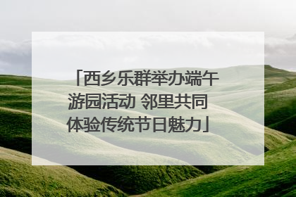 西乡乐群举办端午游园活动 邻里共同体验传统节日魅力