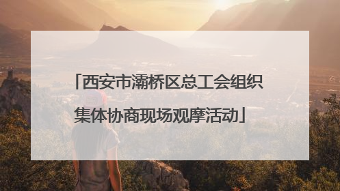 西安市灞桥区总工会组织集体协商现场观摩活动