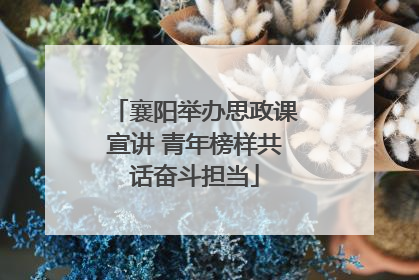 襄阳举办思政课宣讲 青年榜样共话奋斗担当