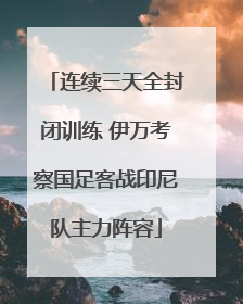 连续三天全封闭训练 伊万考察国足客战印尼队主力阵容