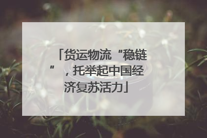 货运物流“稳链”，托举起中国经济复苏活力