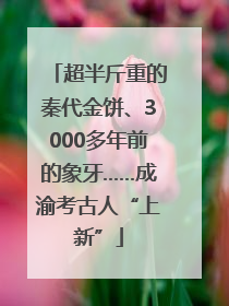 超半斤重的秦代金饼、3000多年前的象牙……成渝考古人“上新”