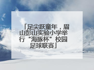 足尖跃童年，眉山彭山实验小学举行“海豚杯”校园足球联赛