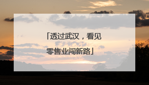 透过武汉，看见零售业闯新路