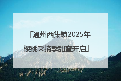 通州西集镇2025年樱桃采摘季甜蜜开启