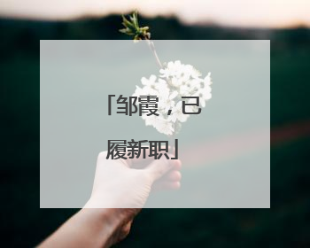 邹霞，已履新职