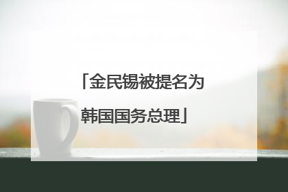 金民锡被提名为韩国国务总理