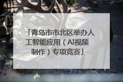 青岛市市北区举办人工智能应用（AI视频制作）专项竞赛