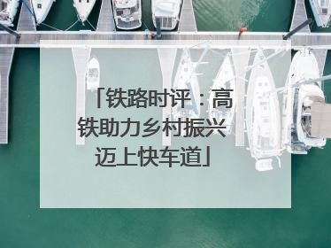 铁路时评：高铁助力乡村振兴迈上快车道