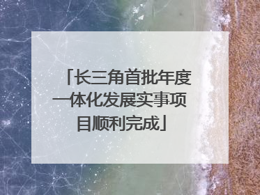长三角首批年度一体化发展实事项目顺利完成