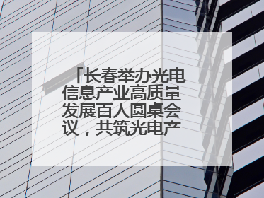 长春举办光电信息产业高质量发展百人圆桌会议，共筑光电产业创新生态