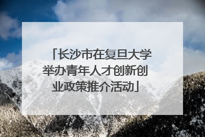 长沙市在复旦大学举办青年人才创新创业政策推介活动