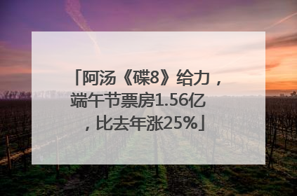 阿汤《碟8》给力，端午节票房1.56亿，比去年涨25%
