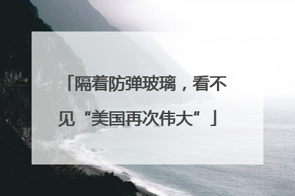 隔着防弹玻璃，看不见“美国再次伟大”