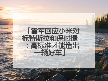 雷军回应小米对标特斯拉和保时捷：高标准才能造出一辆好车