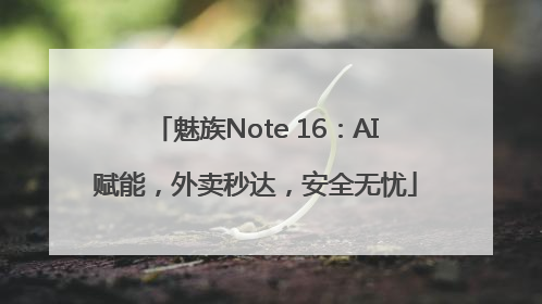 魅族Note 16：AI赋能，外卖秒达，安全无忧