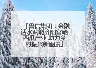 鲁信集团：金融活水赋能济阳富硒西瓜产业 助力乡村振兴新图景