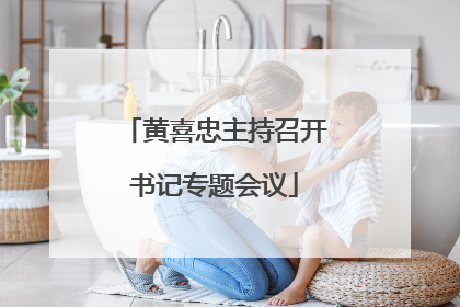 黄喜忠主持召开书记专题会议