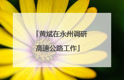 黄斌在永州调研高速公路工作