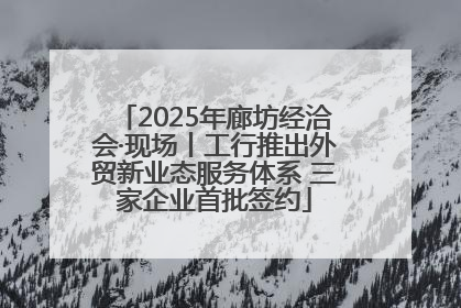 2025年廊坊经洽会·现场丨工行推出外贸新业态服务体系 三家企业首批签约