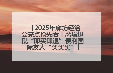 2025年廊坊经洽会亮点抢先看丨离境退税“即买即退”便利国际友人“买买买”