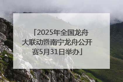 2025年全国龙舟大联动暨南宁龙舟公开赛5月31日举办