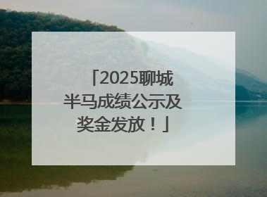 2025聊城半马成绩公示及奖金发放！