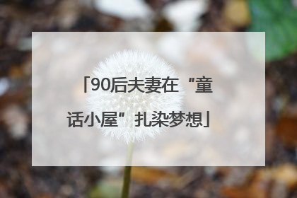 90后夫妻在“童话小屋”扎染梦想