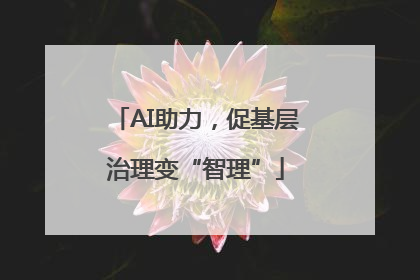 AI助力，促基层治理变“智理”