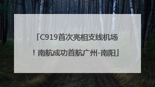 C919首次亮相支线机场！南航成功首航广州-南阳